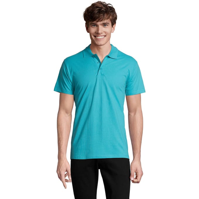 SOLS Heren Lente II Poloshirt (Atol blauw)
