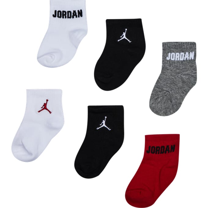 Jordan Kids Ankle 6 Pack Sokken Unisex - Zwart - Maat 12 - 24 MONTHS