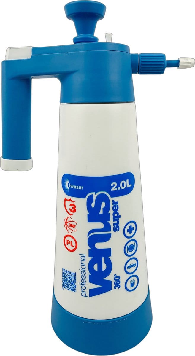 Kwazar Venus Super 360 Pro+ - Druksproeier - 2L - 360° Sproeisysteem - FPM Sluitingen