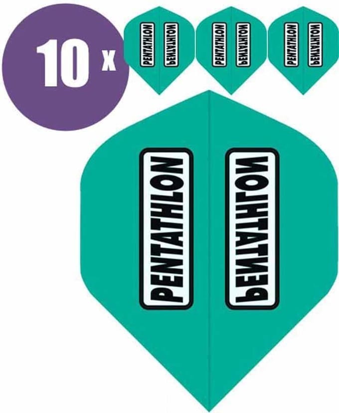 ABC Darts - Dart Flights - Pentathlon classic Aqua - 10 sets (30 st.)
