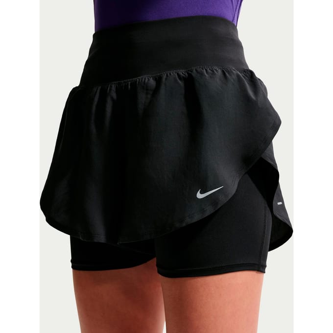 Nike Flow Hardloop short Dames Wijd Zwart M/38