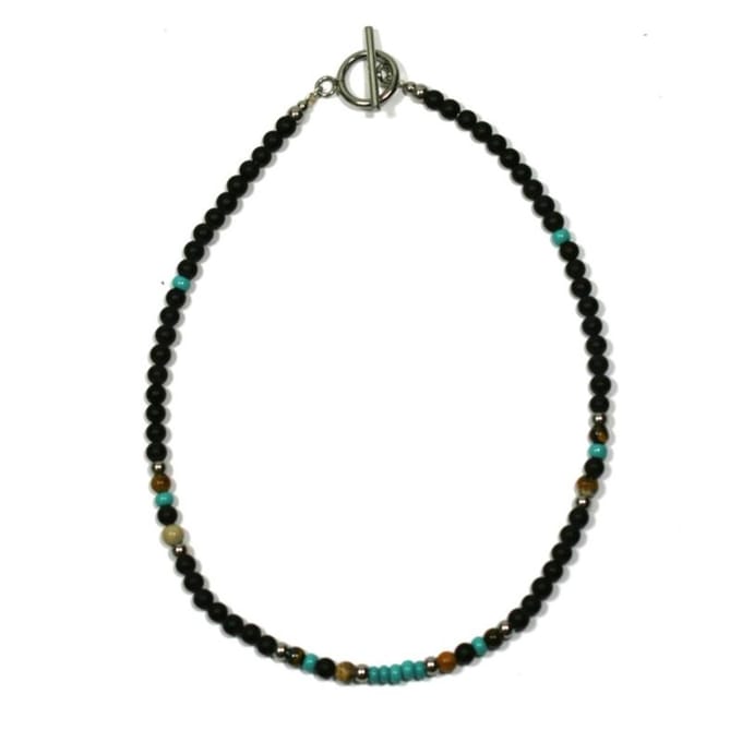 IbizaMen - heren - ketting - edelsteen - 4mm - 50cm