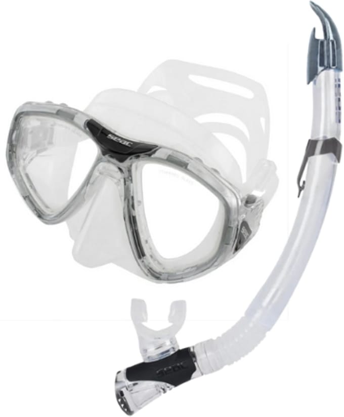Seac | Snorkelset | One | transparant silicone | Zwart