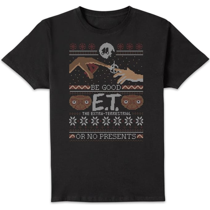 E.T. the Extra-Terrestrial Be Good Or No Presents Kerst T-shirt - Zwart - L