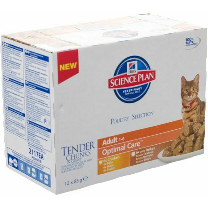 Hills Sc.plan Feline Adult Multip. Poultry 12x85g