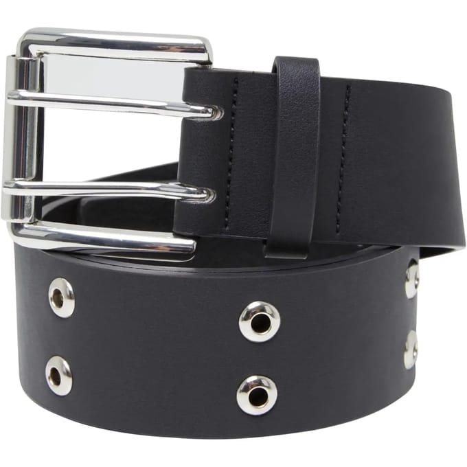 Urban Classics Double Eyelet PU Belt Riem zwart S-M Polyester - Basics