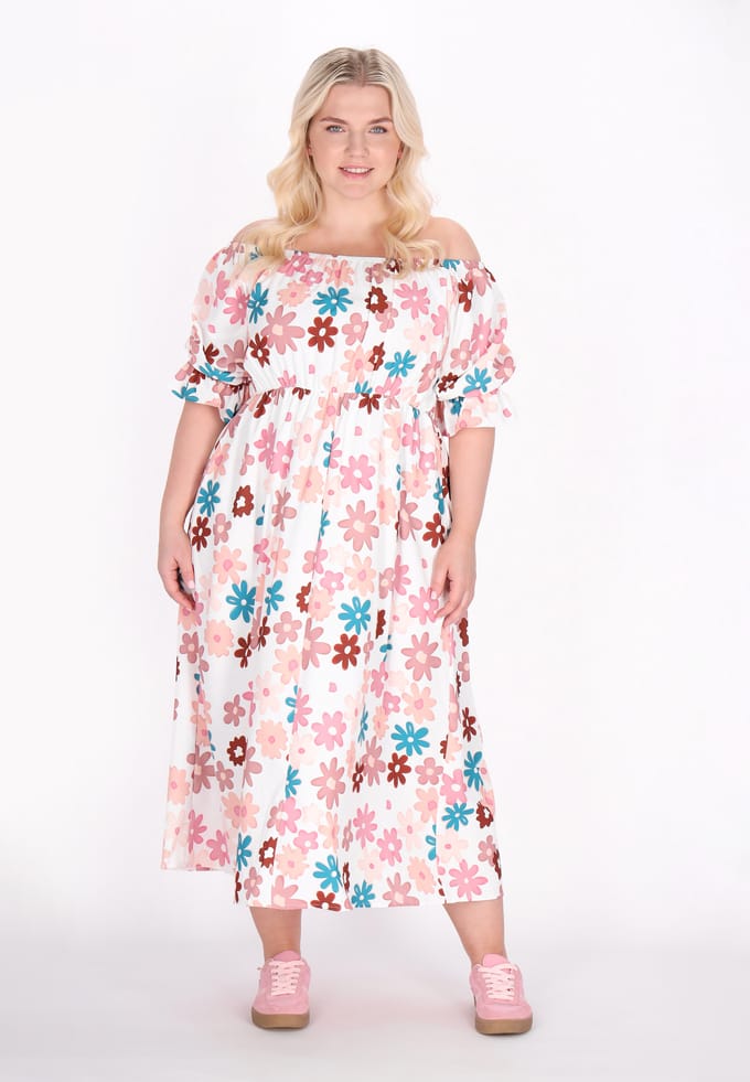 Mymo Grote maten jurk vrouwen wit