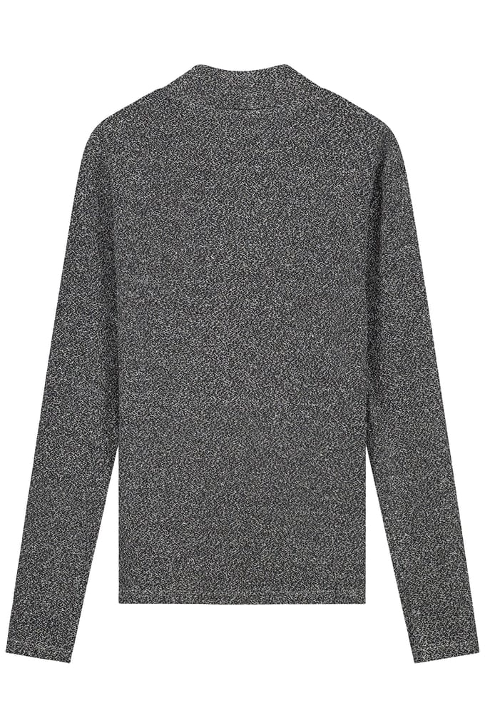 We Are Labels Nous Sommes Labels – Timmie Turtleneck Grey Glitter Größe: S | Pullover Outlet | Damen | Grau