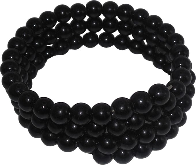 Multi armband met kralen zwart