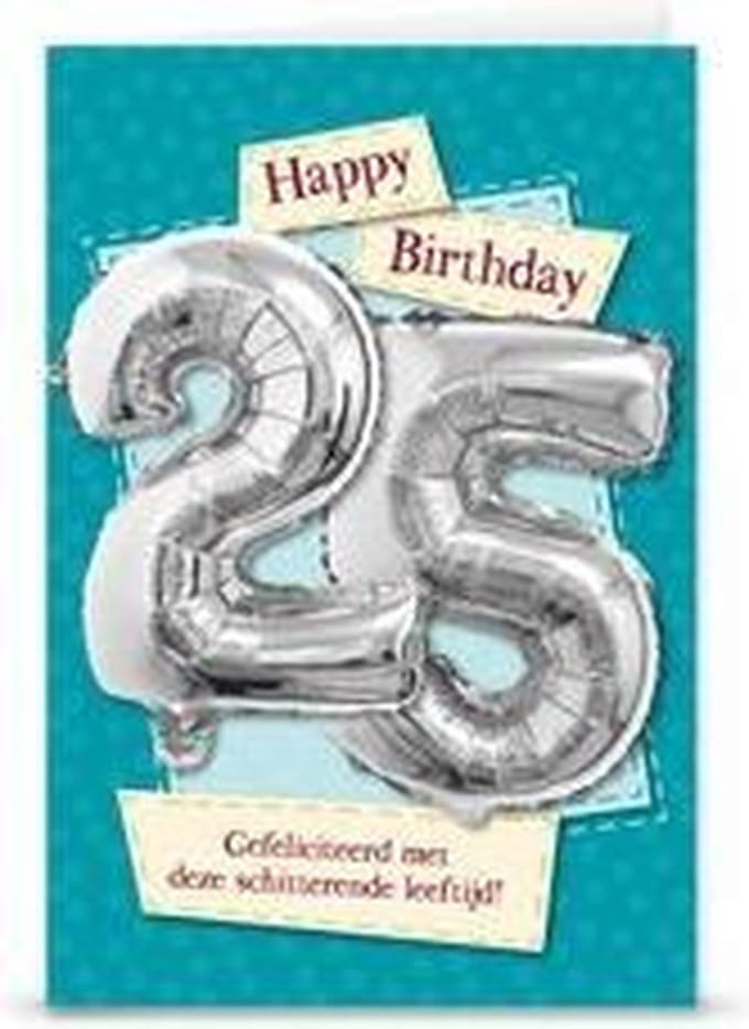 Miko - Kaart - Leeftijdballon - 25 Jaar