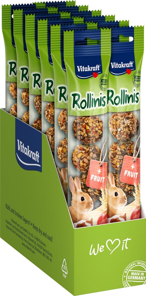 Vitakraft Rollinis Fruit - Knaagdiersnacks - 12x48 gr