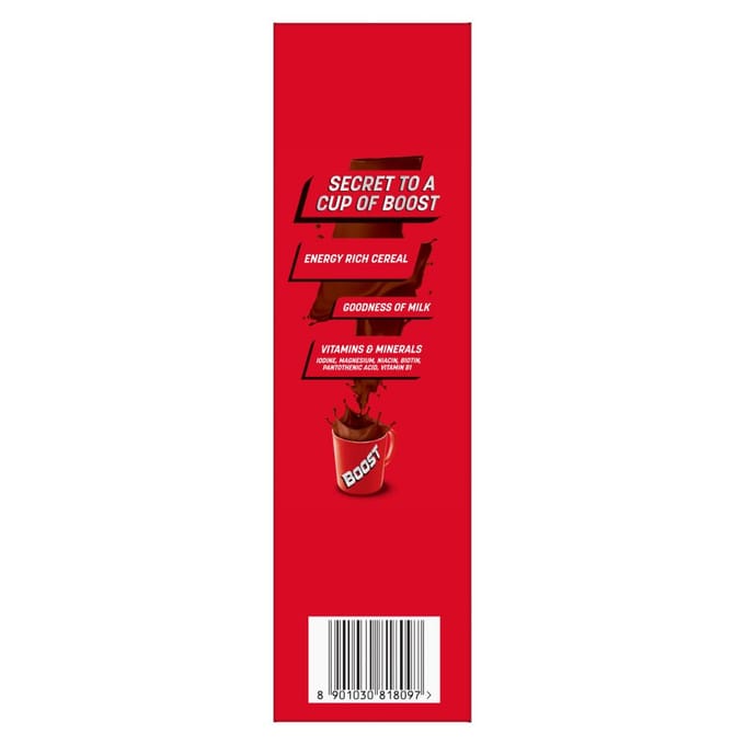 Boisson Nutritionnelle Boost Chocolat Recharge 500 g | Boisson Énergétique à Base de Malt avec Vitamines & Minéraux