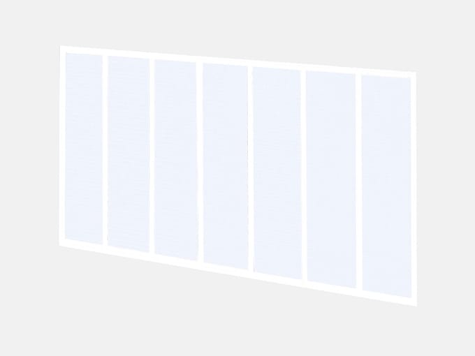 Vente-unique Binnenraam van aluminium met poedercoating - 210 x 130 cm (B x H) - Wit - BAYVIEW