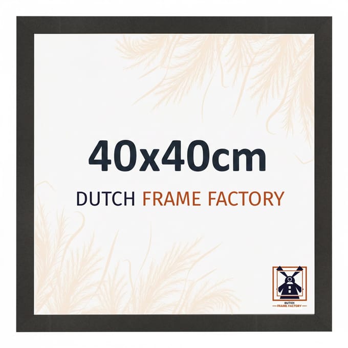 Fotolijst 40x40 cm - MDF - Zwart Mat - Benno
