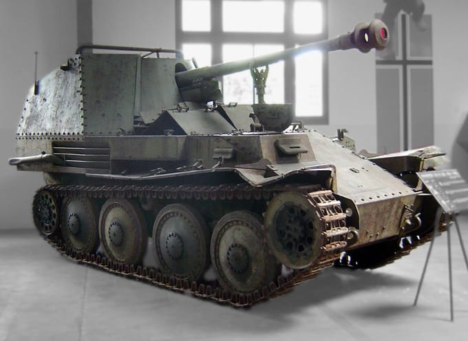 Zvezda Modelbouwpakket Militaire voertuigen - 6282 German Tank Destroyer Marder III Plastic - 1:100 - Modelbouw