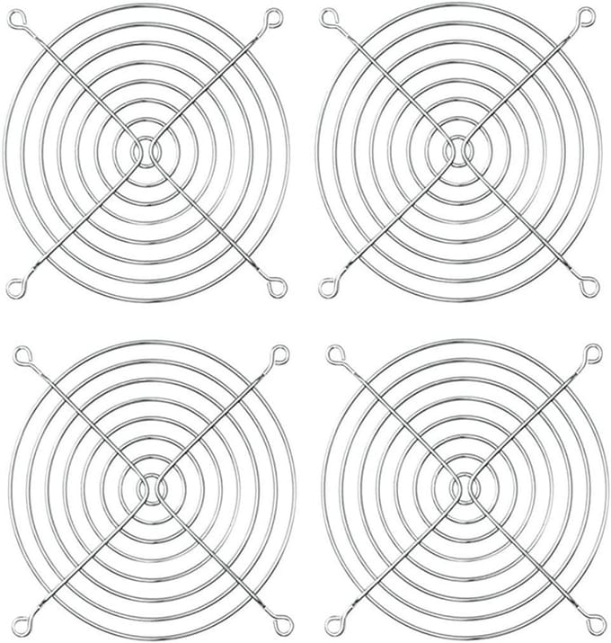 Ventilatieroosters 4 Stuks 12 cm Ventilatie Rooster Metaal Bescherming voor Ventilator