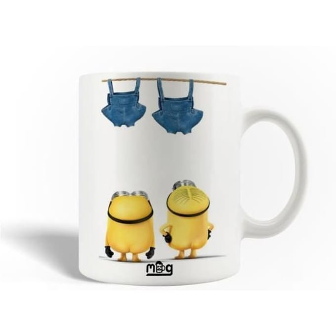 Mok - De Minions - Tekenfilm - 30 cl - Wit - Vaatwasserbestendig
