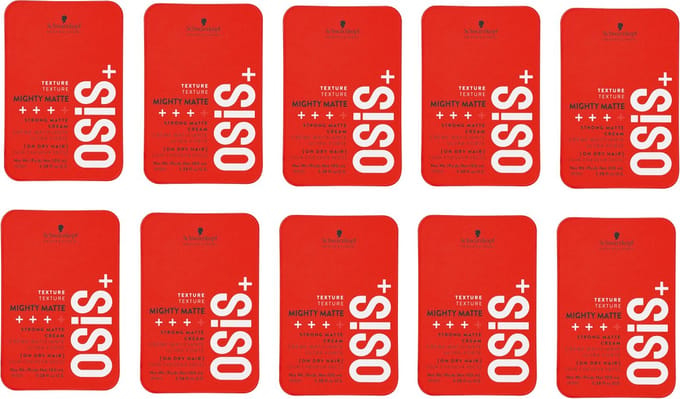 10x Schwarzkopf Osis Mighty Matte Styling Creme 85ml