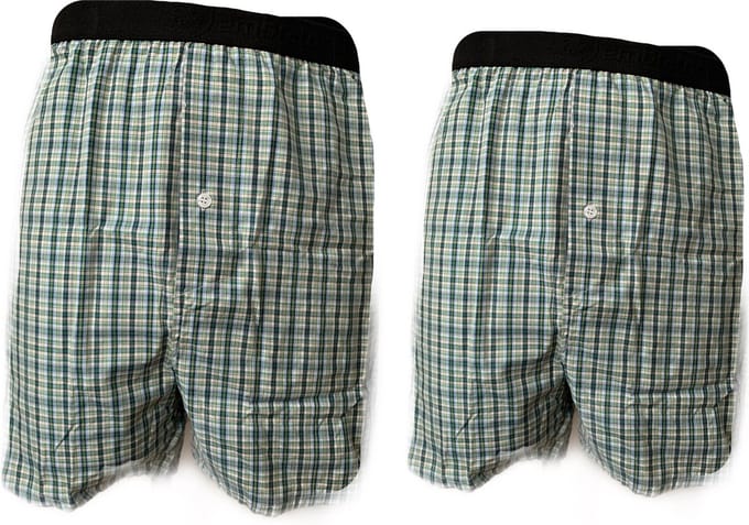 Embrator 2-stuks mannen Boxershort geruit lime 3XL