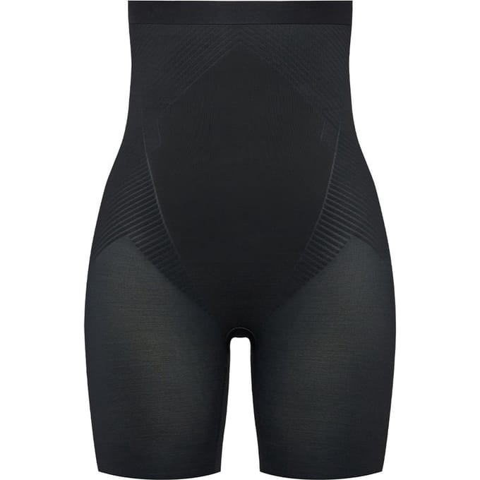 Spanx Thistincts 2.0 High Waisted Mid Thigh Short - Zwart - Maat L