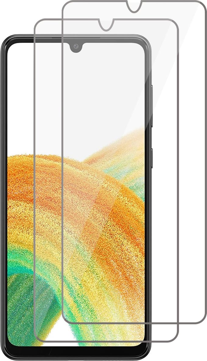 Screenprotector geschikt voor Samsung Galaxy A33 - Gehard Glas Beschermglas Tempered Glass Screen Protector - 2 Stuks