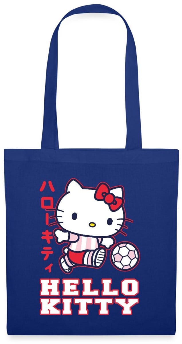 Hello Kitty Speelt Voetbal Tas Van Stof Schoudertas