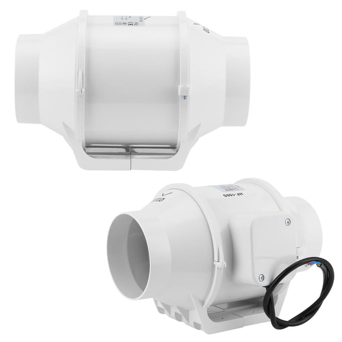 220V 4in Ventilator Geruisloze Wandgemonteerde Afzuigventilator met Groot Luchtvolume voor Keukengebruik gray
