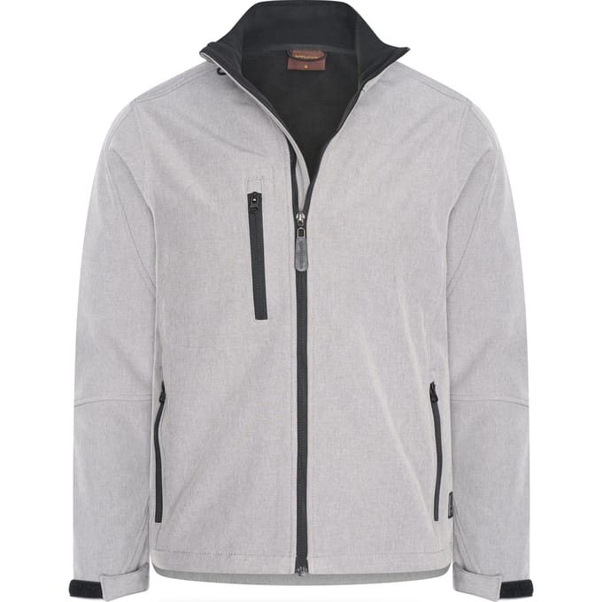 Cappuccino Italia - Heren Outdoorjas Softshell Zip Jacket - Grijs - Maat M