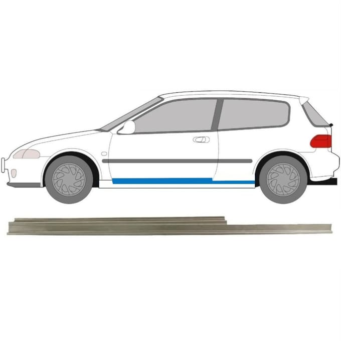 Reparatie dorpel voor Honda Civic 1991-1995 / Links