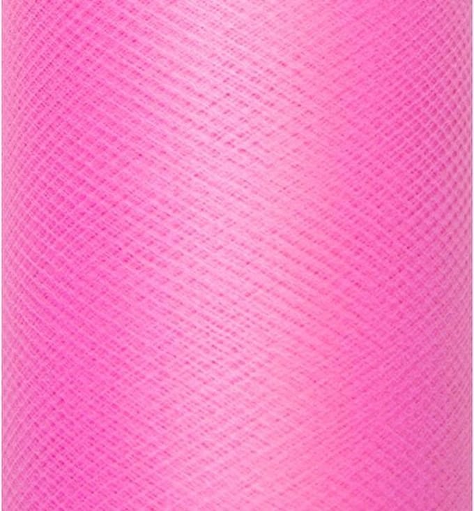 PartyDeco - Tule op rol roze (0,3 x 50 mtr)