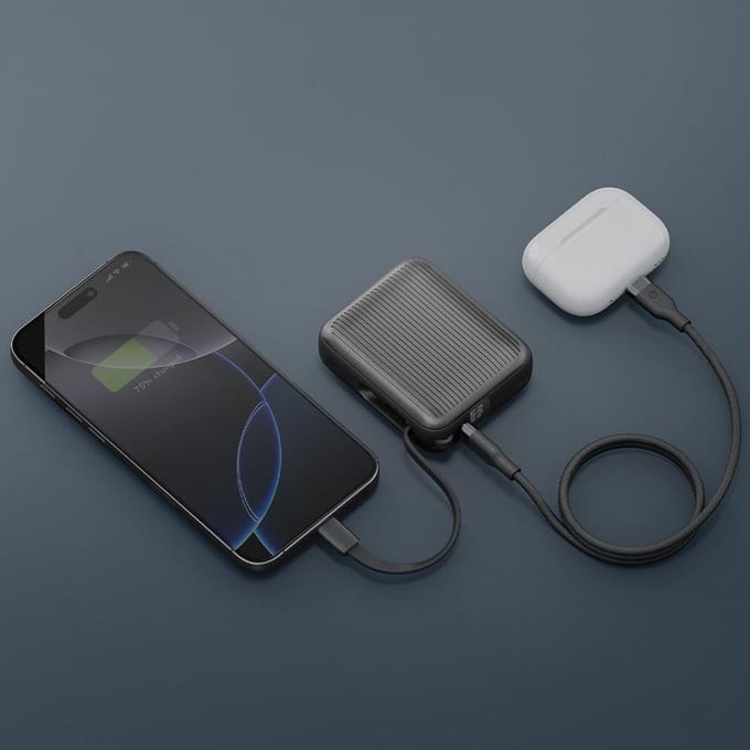 PowerBank Energea Integra Mini 35        10000mAh kabel USB-C PD35W grijs