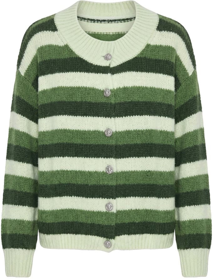 Studio Untold - Dames - Vest oversized model strepen - Cactus - Maat 42+