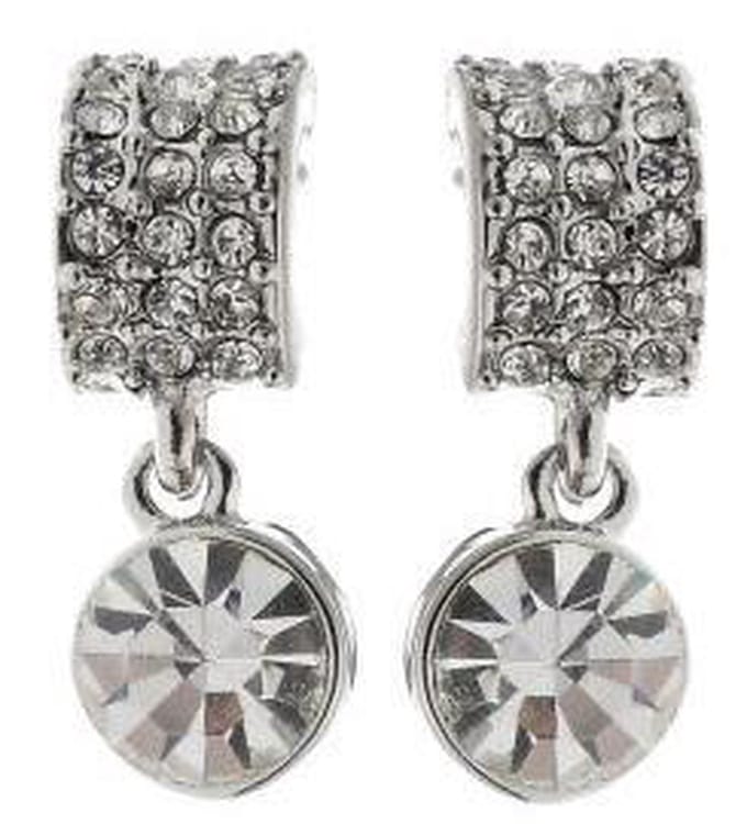 Behave - Oorstekers - Glam look halve ring met hanger - feest stijl