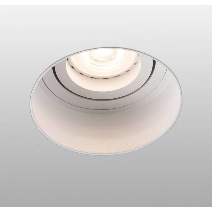 FARO BARCELONA Inbouwspot Hyde, 1-lamp, rond, draaibaar, wit