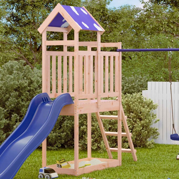 vidaXL Speeltoren Bruin 52,5 x 110,5 x 215 cm Massief Douglas hout