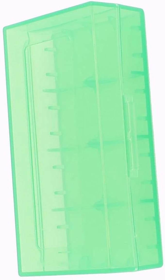 Aexit Plastic Case Holder Storage Box Groen voor 18650 16430 CR123A batterij