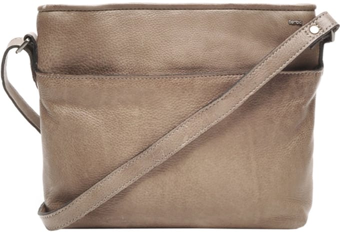 Berba | Lucca | Crossbody- tas | Schoudertas | Dames | Taupe | Beige | Leer