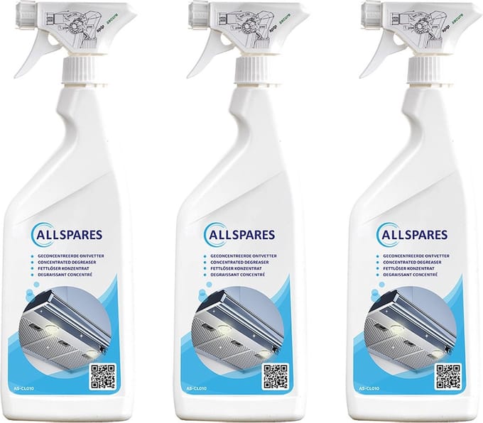 AllSpares Ontvetter (3x) voor Metaalfilter (500ml)