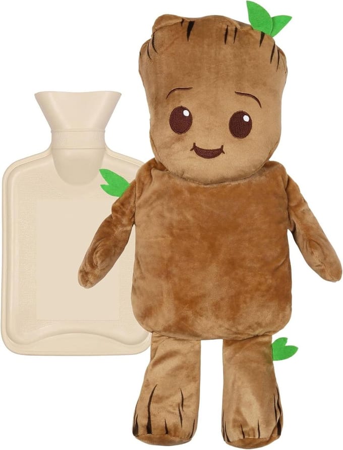 Zachte Hoes Kruik van Natuurrubber 1L (Groot) met Warmtekussen