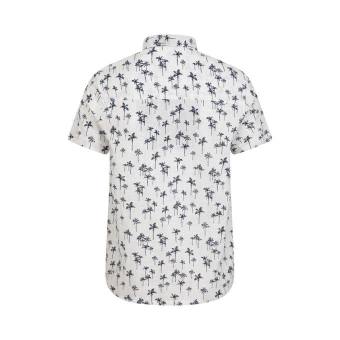 Mountain Warehouse Heren Preston Illustratie Palmboom Shirt (Gebroken wit)