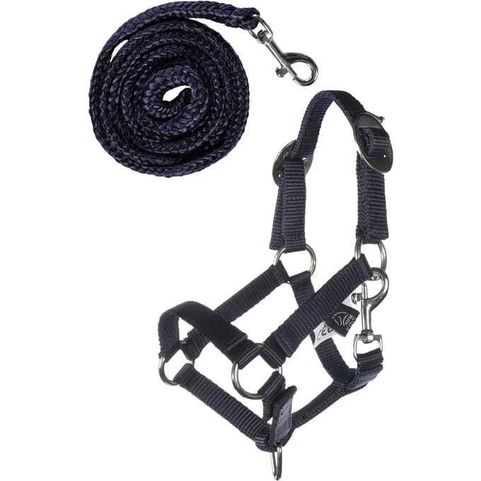 HKM HALSTER EN TOUW HOBBY HORSING BASIC Donkerblauw
