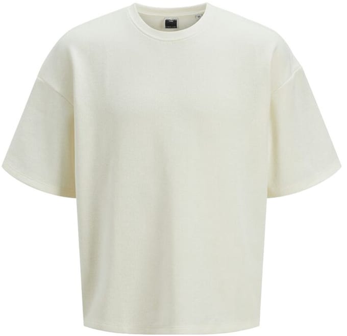 Jack&jones Jcointerlude Fabric Tee Ss Crew Neck Cloud Dancer | Beige | Maat: M