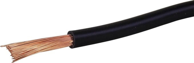Accukabel zwart 16mm², Rol 100 meter