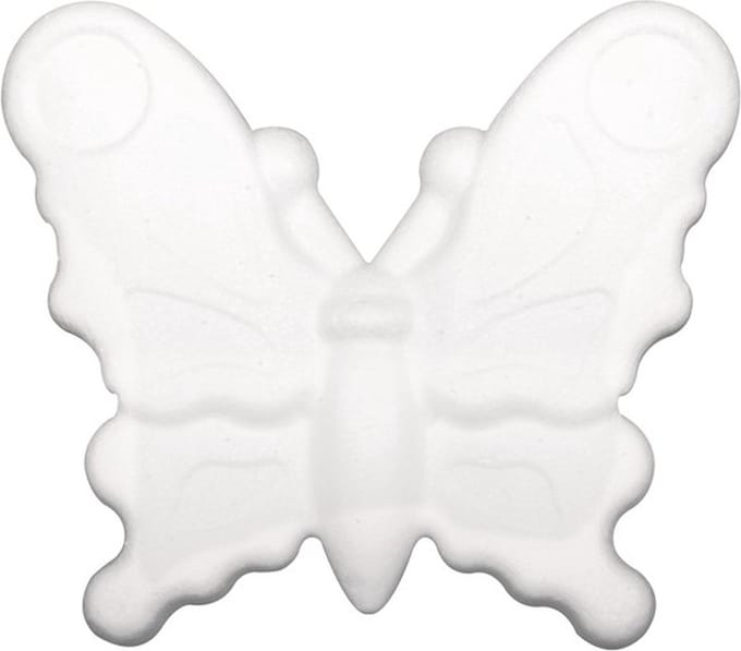 Rayher Hobby Piepschuim vlinder - 5x - 12,5 cm - styropor - hobby vormen/figuren - vlinders knutselen