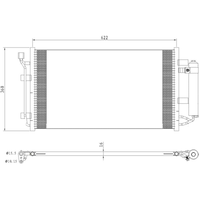 Condensor, airconditioning NRF 350493