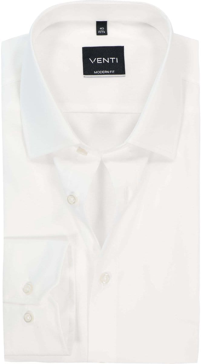 VENTI modern fit overhemd - beige - Strijkvrij - Boordmaat: 41 (EU maat: L)