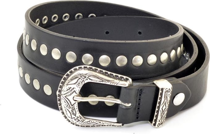 Dames Riem Dot zwart leer