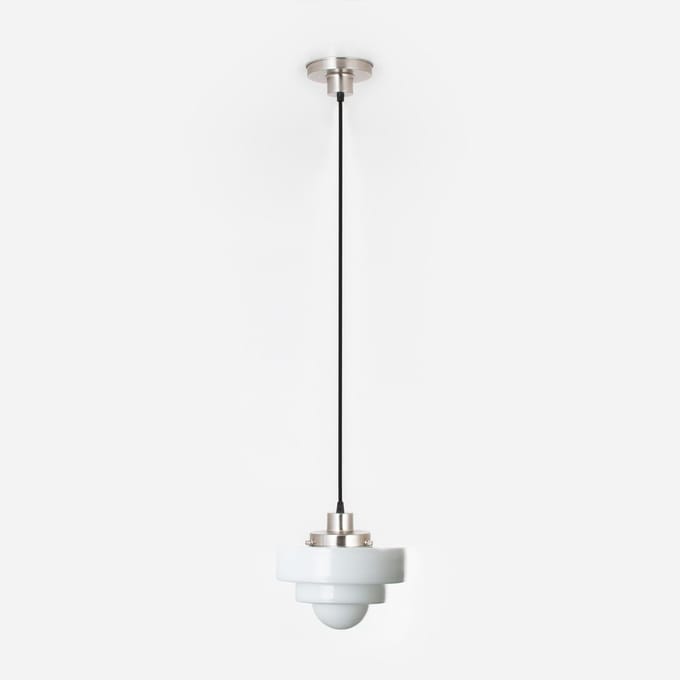 Hanglamp aan snoer Lorm 20's Matnikkel - Art Deco Trade