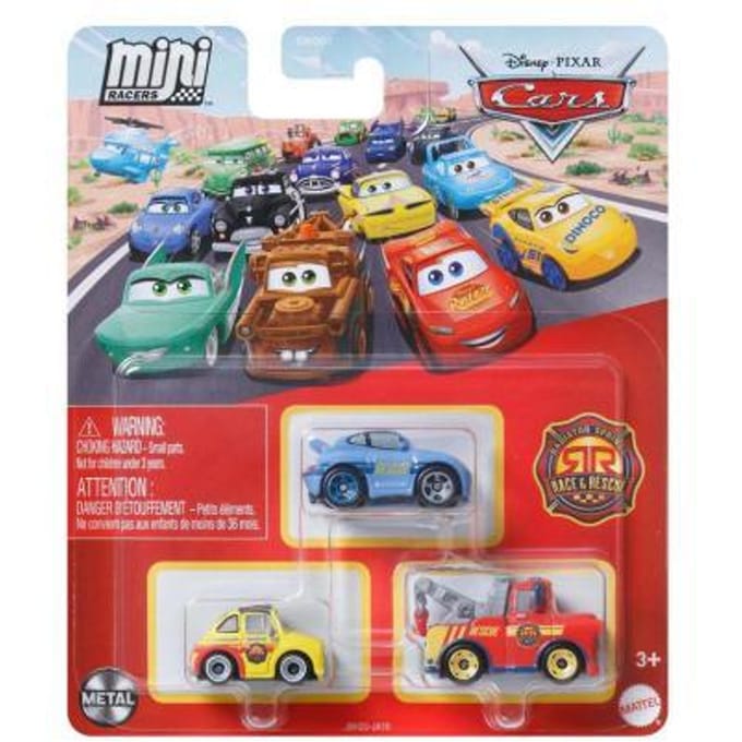 Cars Mini Racers set van 3 auto's - Cars Mini Racers 3 pack asstd