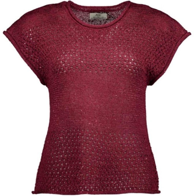 Jacqueline de Yong Jdymia ss o-neck sequin pullover knt bordeaux